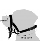 HALSBAND EASY LEADER ZWART M 42-55CM 15MM