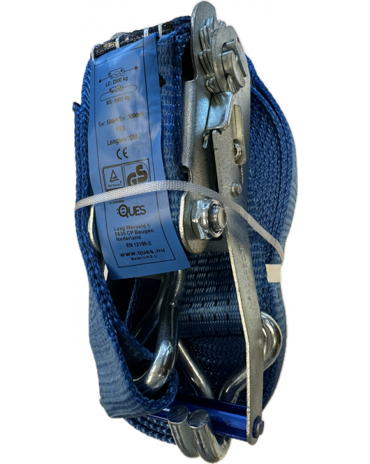 QUES SPANBAND 50MM, 10MTR, 2500/5000 DAN BLAUW