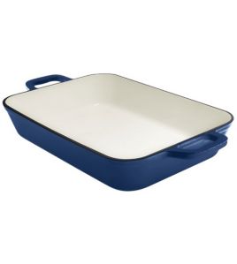 GEEMAILLEERDE GIETIJZEREN BRAADSLEDE - 3,2 LTR.BLAUW