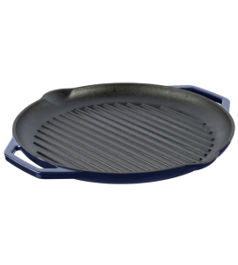 GEEMAILLEERDE GIETIJZEREN GRILLPAN BLAUW