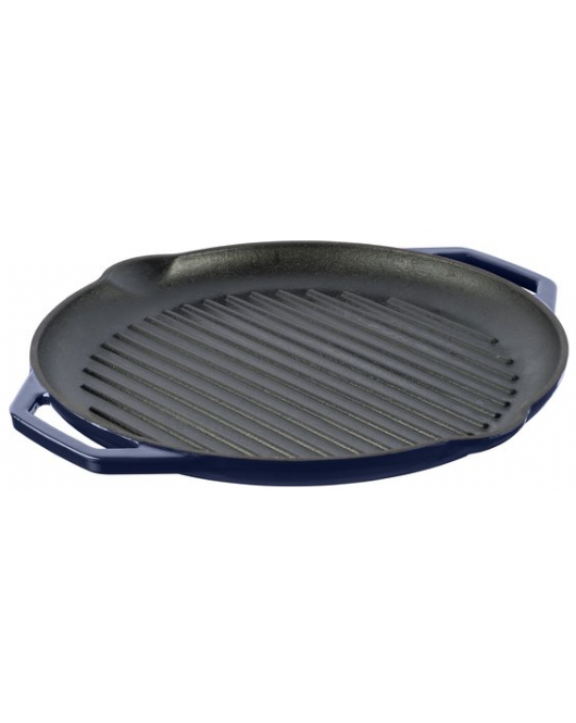 GEEMAILLEERDE GIETIJZEREN GRILLPAN BLAUW