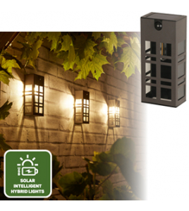 HYBRID INTELLIGENT SOLAR OREGON 10/50LM PIR WANDLAMP