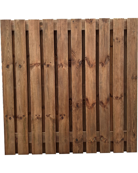 TUINSCHERM DE VILT NOBIFIX 180X180CM 19 PLANKS RECHT