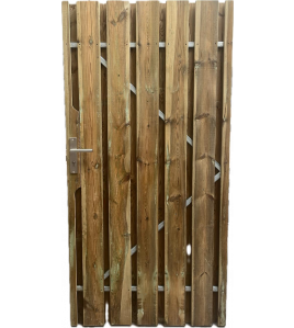 TUINPOORT GEIMPREGNEERD GRENEN 150X180CM STALEN FRAME INCL RVS BESLAG