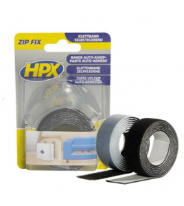 HPX ZIP FIX KLITTENBAND (HAAK+LUS) - ZWART 2 X 20MM X 1M HPX ZIP FIX KLITTENBAND (HAAK+LUS) - ZWART 2 X 20MM X 1M
