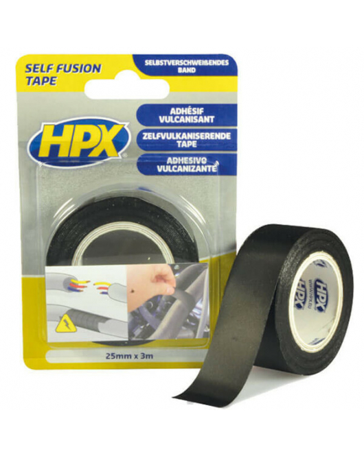 HPX ZELFVULKANISERENDE TAPE - ZWART 25MM X 3M