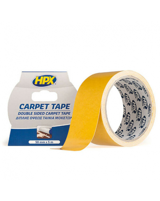 HPX DUBBELZIJDIGE TAPIJTTAPE - WIT 50MM X 5M