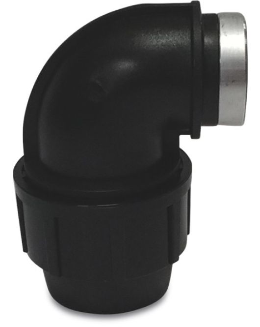 KNIE 90° PP 40 MM X 1 1/2" KNEL X BINNENDRAAD 16BAR KNIE 90° PP 40 MM X 1 1/2" KNEL X BINNENDRAAD 16BAR