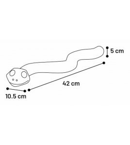 HS TPR SNEAKY SNAKE BORDEAUX 42X10,5X5CM