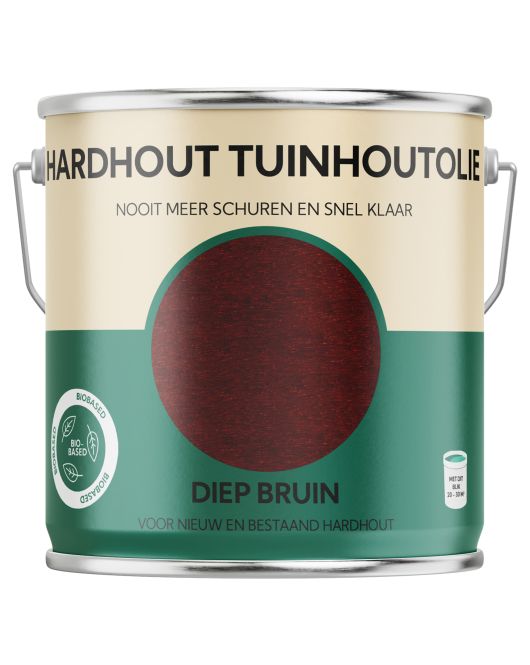 HERMADIX HARDHOUT TUINHOUTOLIE DIEP BRUIN - 2.5 LTR HERMADIX HARDHOUT TUINHOUTOLIE DIEP BRUIN - 2.5 LTR