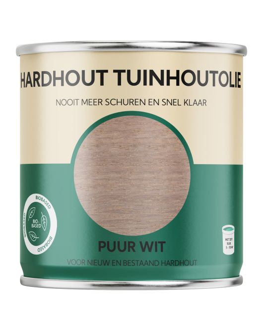 HERMADIX HARDHOUT TUINHOUTOLIE PUUR WIT - 0.75 LTR HERMADIX HARDHOUT TUINHOUTOLIE PUUR WIT - 0.75 LTR