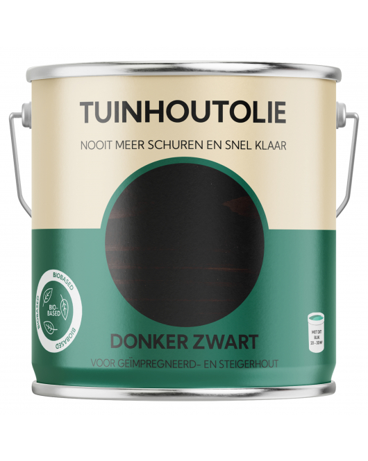 HERMADIX TUINHOUTOLIE DONKER ZWART - 2.5 LTR