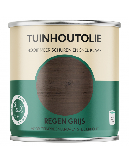 HERMADIX TUINHOUTOLIE REGEN GRIJS - 0.75 LTR