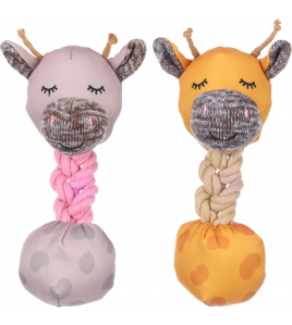 SPEELGOED PUPPY BRITTY GIRAF TAUPE/OKER 11X8X22CM ASSORTIMENT