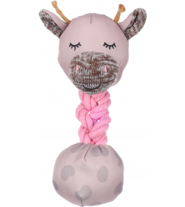 SPEELGOED PUPPY BRITTY GIRAF TAUPE/OKER 11X8X22CM ASSORTIMENT