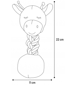 SPEELGOED PUPPY BRITTY GIRAF TAUPE/OKER 11X8X22CM ASSORTIMENT