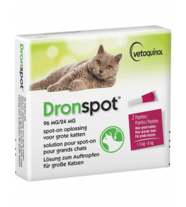 DRONSPOT SPOT-ON KAT 96MG/24MG 2 PIP L &gt;5 - 8 KG