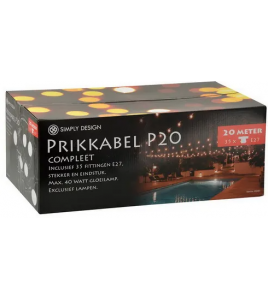 PRIKKABEL 20 METER. + FITTING 35X ZWART PRIKKABEL 20 METER. + FITTING 35X ZWART