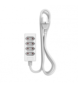 STEKKERDOOS 4X EURO 1,5M 2X1,5Q WIT