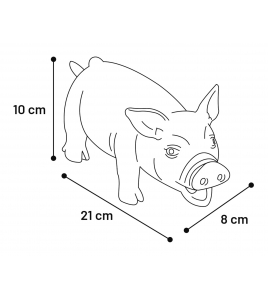 LATEX ZWIJN ZWART 22CM