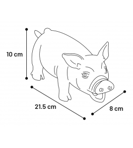LATEX ZWIJN ORANJE 22CM
