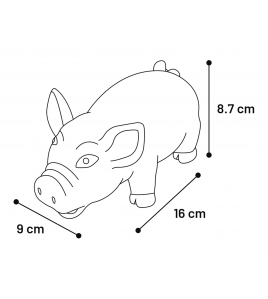 HS LATEX FIONA VARKEN ORANJE 16CM