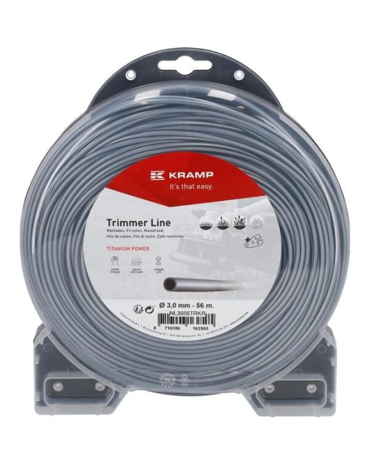 MAAIDRAAD Ø3 MM 56 M ROND TITANIUM POWER GRIJS KRAMP MAAIDRAAD Ø3 MM 56 M ROND TITANIUM POWER GRIJS KRAMP