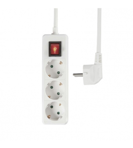 STEKKERDOOS 3V+KNOP 1,5M 3X1,0Q WIT