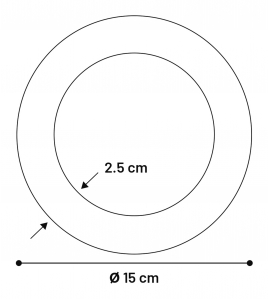 RUBBER RING ZWAAR 75% RUBBER 15CM
