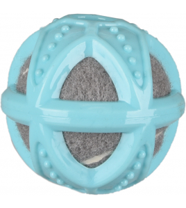 HS LOEKIE PUPPY TPR MET TENNISBAL BLAUW/GRIJS DIA.8CM