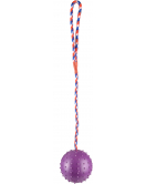 RUBBER BAL MET BEL 7CM+KOORD ASS.