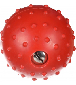 HS RUBBER BAL MET BEL+TOUW 8CM ASS.