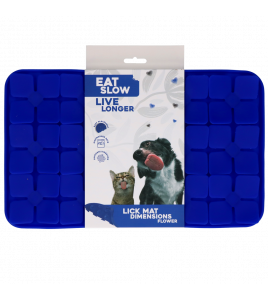EAT SLOW LIVE LONGER LICK MAT DIMENSIONS FLOWER BLUE 1 ST EAT SLOW LIVE LONGER LICK MAT DIMENSIONS FLOWER BLUE 1 ST