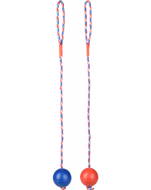 RUBBER BAL 6,3CM MET KOORD ASSORTIMENT