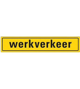VINYLSTICKER WERKVERKEER REFLECTEREND GEEL/ZWART 80X400 MM REFLECTIEKLASSE I