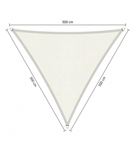 SCHADUWDOEK DRIEHOEK 3X3X3M ARCTIC WHITE