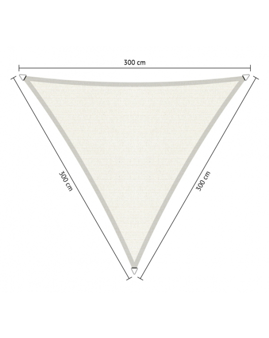 SCHADUWDOEK DRIEHOEK 3X3X3M ARCTIC WHITE