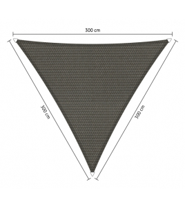 SCHADUWDOEK DRIEHOEK 3X3X3M COOL GREY