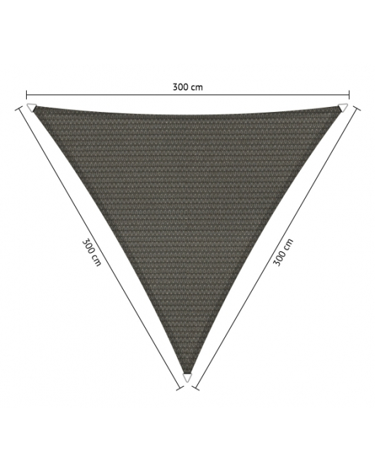 SCHADUWDOEK DRIEHOEK 3X3X3M COOL GREY