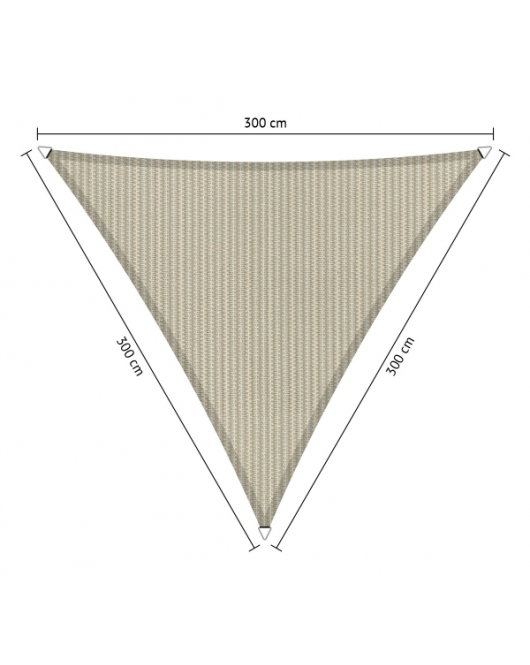 SCHADUWDOEK DRIEHOEK 3X3X3M SAHARA SAND