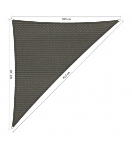 SCHADUWDOEK DRIEHOEK 90&deg; 3,X3,X4,2 M COOL GREY