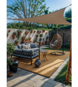 SCHADUWDOEK DRIEHOEK 90&deg; 5X5X7,1M COOL GREY