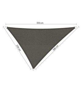 SCHADUWDOEK DRIEHOEK ONGELIJKZIJDIG 2,5X3X3,5M COOL GREY