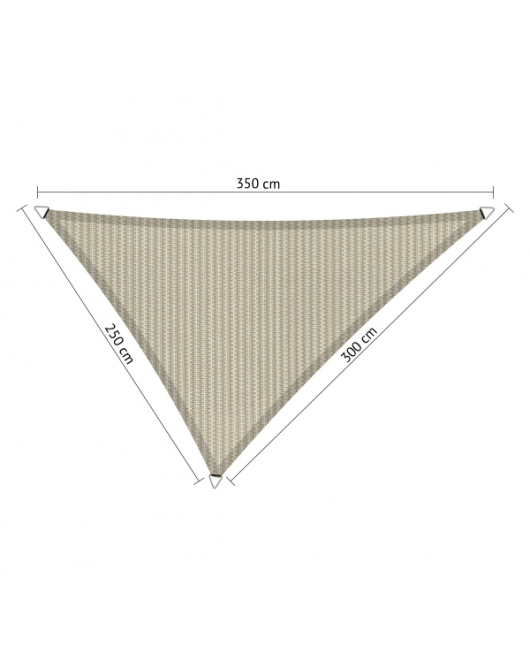 SCHADUWDOEK DRIEHOEK ONGELIJKZIJDIG 2,5X3X3,5M SAHARA SAND