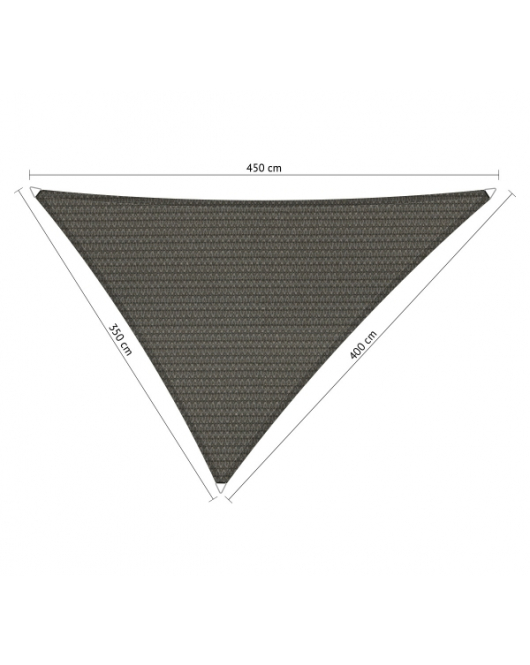 SCHADUWDOEK DRIEHOEK ONGELIJKZIJDIG 3,5X4X4,5M COOL GREY