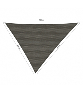 SCHADUWDOEK DRIEHOEK ONGELIJKZIJDIG 4X4,5X5M COOL GREY