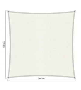 SCHADUWDOEK VIERKANT 3X3M ARCTIC WHITE