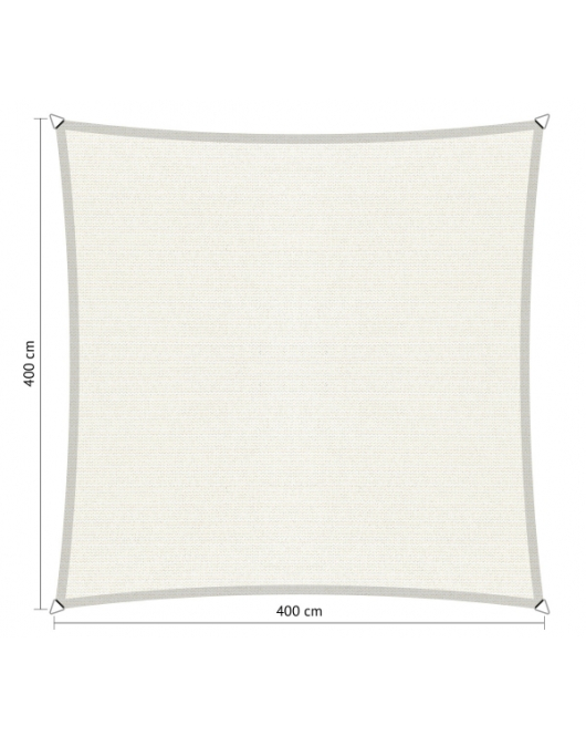 SCHADUWDOEK VIERKANT 4X4M ARCTIC WHITE