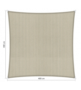 SCHADUWDOEK VIERKANT 4X4M SAHARA SAND