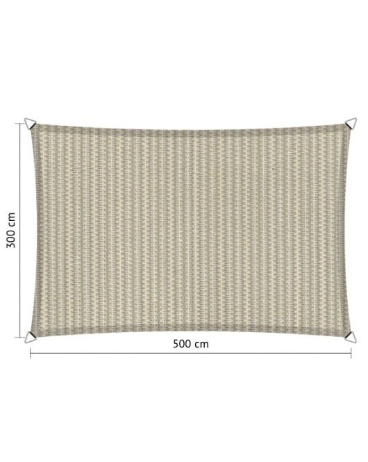SCHADUWDOEK RECHTHOEK 3X5M SAHARA SAND